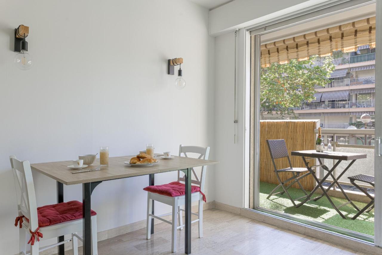 Cosy Studio - Centre Cannes - Terrasse - Clim - Wifi Экстерьер фото